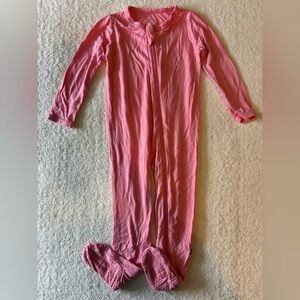 Kyte Baby Pink Kids One Piece Pajamas, Sz 12-18 Months